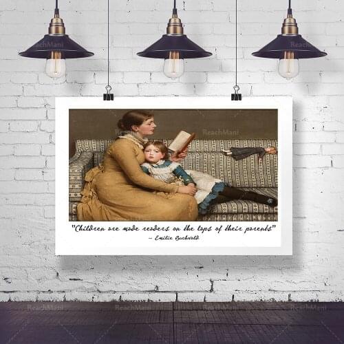 Reading Quote Reading Wall Art Quote by Emilie Buchwald