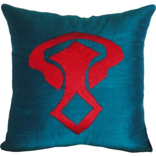 Home decor cushion silk ornamental handmade embroidered design award winner of turkey anatolian motif decoration pillow