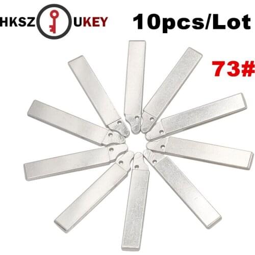 HKSZUKEY 10pcs/lot NO.73# Uncut Remote Flip Folding Blank Car Key For Renault for Peugeot for Citroen Replacement Key With Groov