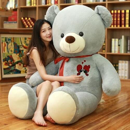 80-180cm Giant Teddy Bear Plush Toys Soft Teddy Bear Popular Birthday Valentine Gifts For Girls Kids