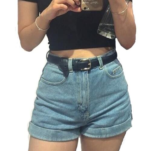 KLV Fashion Womens Casual Leather Slim Waist Belt Leather Waistband with Pin Buckle Black