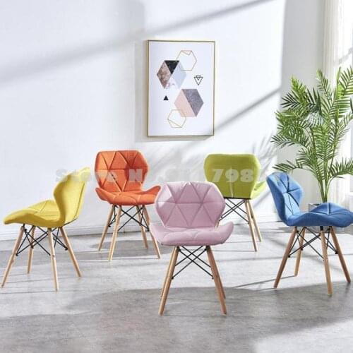 Chair backrest nordic home simple dining chair net red nail makeup desk chair lazy ins stool