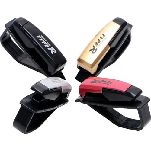 LEEPEE New Car Vehicle Sun Visor Glasses Holder Card Ticket Pen Clip Automotive Accessories Car-styling