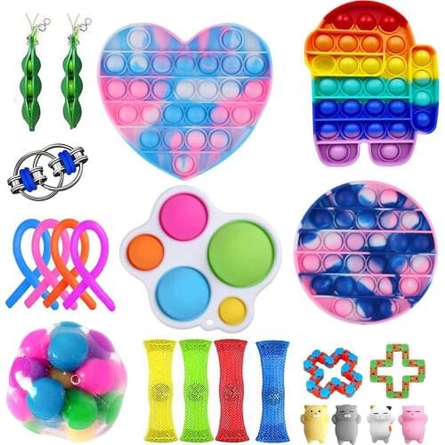 Hot!!! Fidget Toys Pack Antistress Decompression Toy Antistress Simple Dimple Hand Stress Relief It Toy For Kids Adults Gift