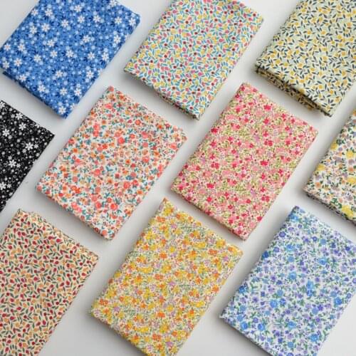Small Floral Printed Pure Cotton Thin DIY Handmade Skirts Liberty Fabric Sewing Accessories By Meters