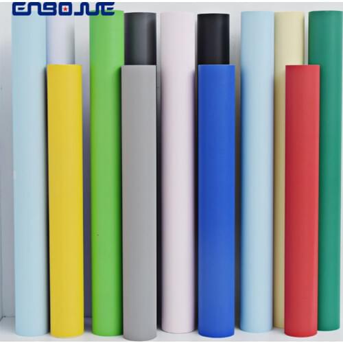 Matte Vinyl Wallpaper Self Adhesive Bedroom Warm Wallpaper Waterproof PVC Pure Color Wall Stickers Furniture Renovation Stickers