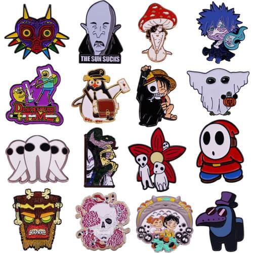 Cute Anime Movies TV Hard Enamel Pins Collect Comic Figure Metal Cartoon Brooch Backpack Collar Lapel Badges Fashion Jewelry