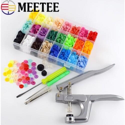 Meetee 12.5mm 150/240sets Resin Nylon Plastic Snap Button for Babys Clothes Luggage File Holder Handmade Repair Sew Accessories