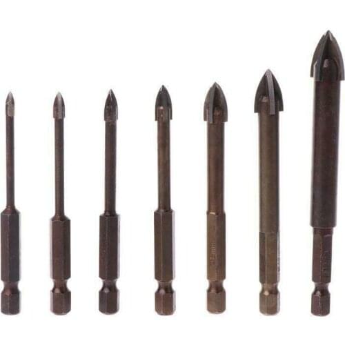 Drill Bit W/ 4 Cutting Edge Point Spear Head Carbide Cutter Tools Accessories Parts For Ceramics Granite Tile Woodworking