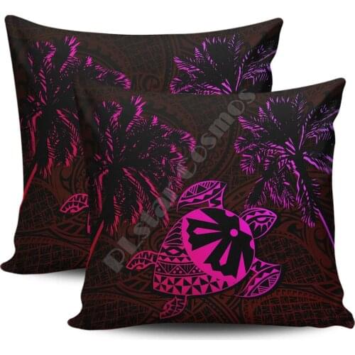 Fiji Islands Tapa Turtle Pillow Cover Pillowcases Throw Pillow Cover Home Decoration Double-sided Printing 02