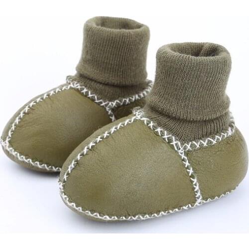2020 New Arrival Baby Fur Snow Boots Toddlers Slip-On Wool Prewalkers Infants Sheepskin Soft Sole Shoes