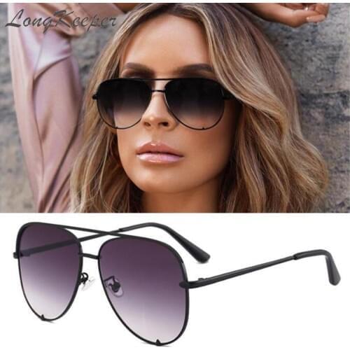 LongKeeper Fashion Sexy Women Large Pilot Driving Sunglasses Men Glasses Retro Vintage Mirror Sun Glasses Classic Lady UV400