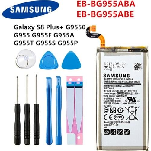 SAMSUNG Orginal EB-BG955ABA EB-BG955ABE 3500mAh Battery For Samsung Galaxy S8 Plus+ G9550 G955 G955F/A G955T G955S G955P +Tools