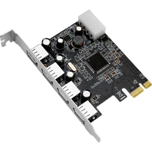 PCIE to USB2.0 expansion card PCI-E four-port usb adapter card supports mouse and keyboard drive-free MOS CHIP