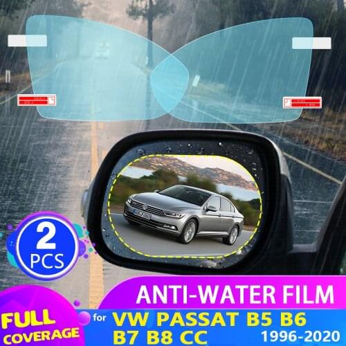 Car Rearview Mirror Film for Volkswagen VW Passat B5 B5.5 B6 B7 B8 CC 1997~2020 2018 2019 Anti Fog Rainproof Sticker Accessories
