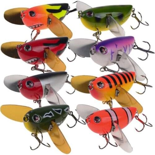 DYGYGYFZ 1PCS Fishing Lure Black Hooks 6CM/12G Bright Skin Material Nymph Spinner Dry Fly Insect Bait Trout Wings Lure Bait