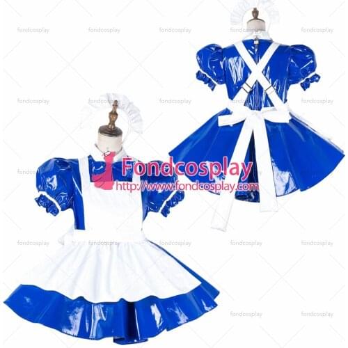 Sissy maid pvc dress lockable Uniform cosplay costume Tailor-made[G2140]