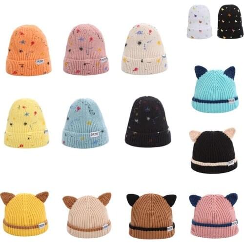 Knitted Kids Beanie Cap Infant Newborn Baby Boy Girl Hat Warm Children Baby Autumn Winter Girls Hat For Kids Toddler Bonnet Cap