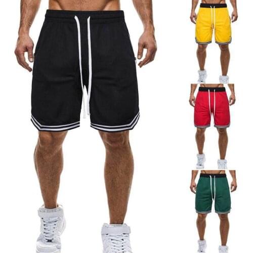 Mens Bodybuilding Fast Dry Boardshorts Casual Shorts Joggers Knee Length Sweatpants Male Gyms Fitness Workout Summer Beach Short