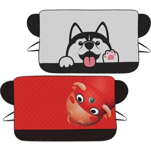 Sun Visor Security Design Thermolytic Cute Husky Car Sunshade For Winter