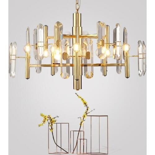 Summary of gold design modern crystal chandeliers CONDUCTED light kristal kroonluchter dining room hanglamp