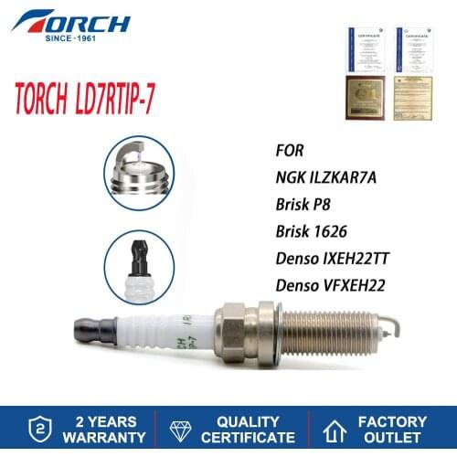 NGK IZFR6H-11 Spark Plug Replacement Iridium Platinum Torch Brand LD7RTIP-7 Brisk 1626 Denso VFXEH22 Auto Accessories