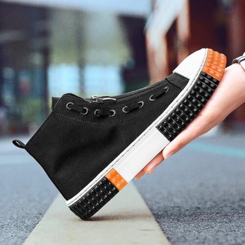 High Top Sneakers Outdoor Casual Shoes Mens Shoes Cloth Shoes England Wear-resistant Sports Casual Shoes Mens Fashion Sneakers