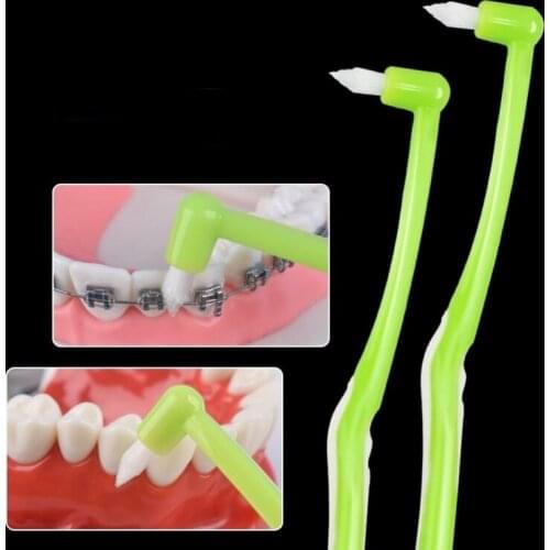 1Pcs Orthodontic Toothbrush Interdental Tooth Brush Small Head Soft Hair Correction Teeth Braces Dental Floss Oral Tooth Care