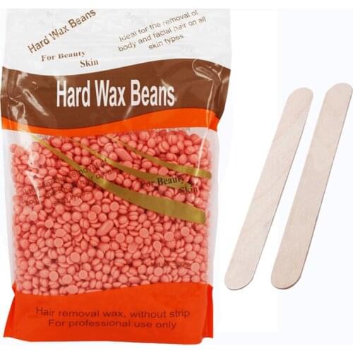1 bag Hair Remover Wax Beans 300g Rose Flavor Depilador Ontharings Stips Bikinis Body Hair Cream Free Wax Spatula Tongue