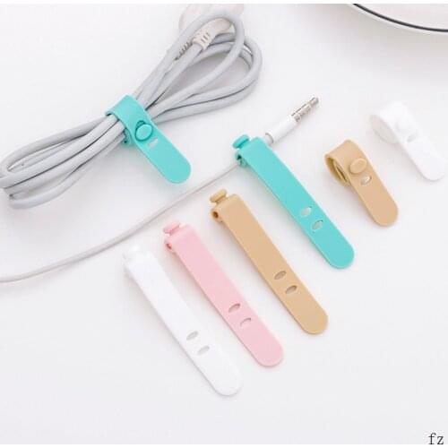 1000 Pcs Cable Winder USB Charger Headphone Cord Clip Sort Line Winder Bag Clip Protector