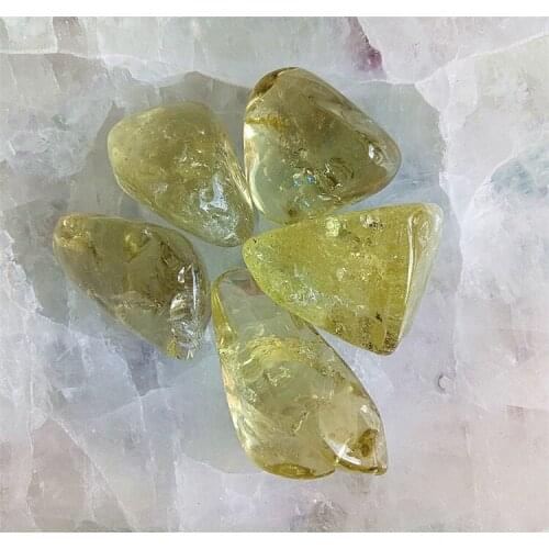 6pcs large natural citrine quartz tumbled stone Random shape polished citrine crystal gravel stone healing