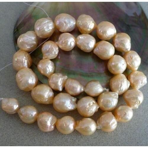 AAA 10-11mm natural pink pearl necklace 18 inches 36"