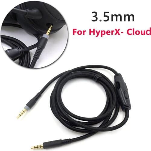 Headphone Audio Cable Replacement Cord Line with Tuning for HyperX Cloud/Cloud Alpha Gaming Headsets Earphone Accessories