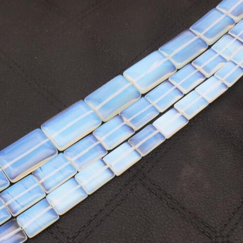 White Opal Rectangle Loose Beads 15",we provide mixed wholesale for all items ,please contact us