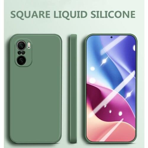 Luxury Original Square Liquid Silicone Case For Xiaomi Redmi Note 10 Redmi Note 10 Pro Mi 11 Lite 11 Pro Shockproof Soft Cover