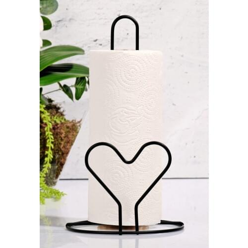 Black Series-Hearted Upright Towel Holder
