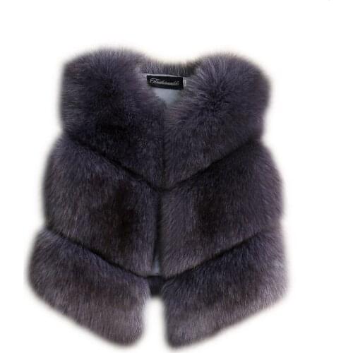 Children Winter Sleeveless Vest Kids Fur Coat Baby Girl Plus Oversize childs Warm Kids Jacket Mom Outerwear Winter Clothing