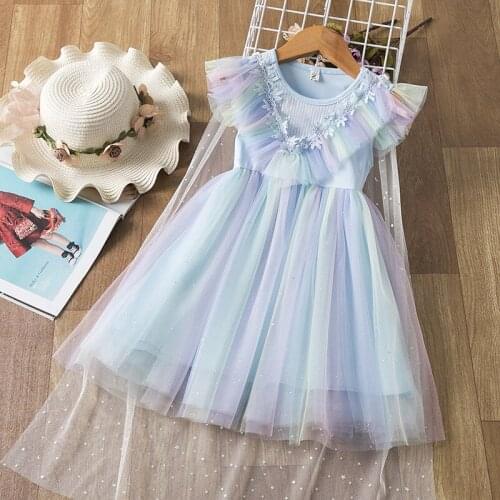 Baby Girls Dress 2-7 Years Infant Girls Birthday Clothes for Lace Birthday Party Princess Vestido
