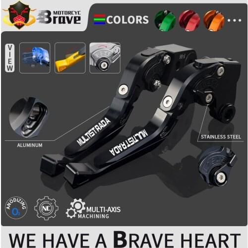 For DUCATI MULTISTRADA 1200/1260/S/GT 2010-2018 2017 Motorcycle Accessories CNC Aluminum Folding Extendable Brake Clutch Lever