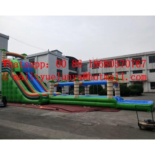 China Guangzhou) Factory direct inflatable slide / castle / trampoline /Inflatable jungle coco water slide YLY-0113