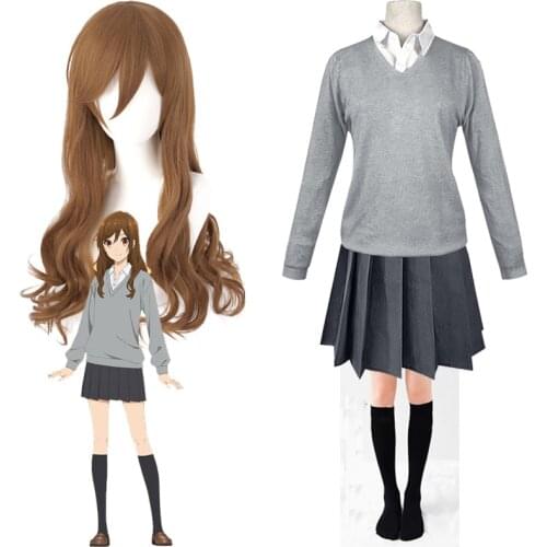 2021 Anime Hori Kyouko Costumes Hori San to Miyamura Kun Horimiya JK Uniforms Hori Kyouko Cosplay Wig Halloween Party Costume