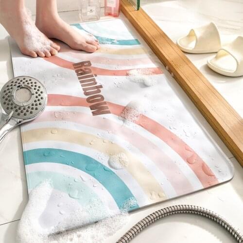 Modern Shower Non-slip Mat Bathroom Floor Mat Household Bath Mats Environmental Protection PVC Suction Cup Anti-drop Mat 40x70CM