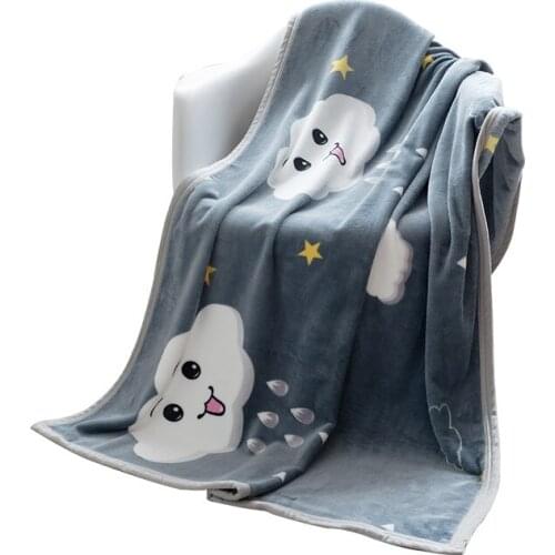 Blanket Summer Thin Office Nap Blanket Single Blanket Coral Fleece Flannel Air Conditioner Spring and Autumn Quilt blanket