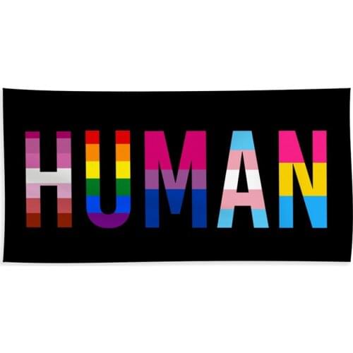 Yehoy 90x150cm Human Lgbt Pride Flag