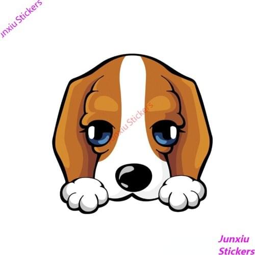 Cute Sleepy Lazy Beagle Puppy Dog Cartoon Fine Creative Sticker DIY Motorcycle Car Stickers Waterproof Decor Styling PVC13x5cm