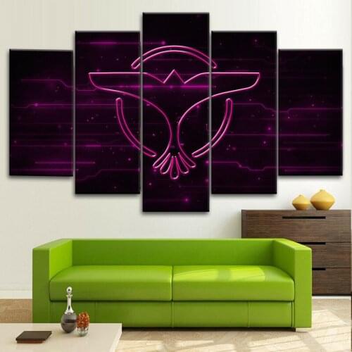 5 Piece Tiesto DJ Music Electronic LOGO Poster Canvas Picture Print Wall Art Canvas Painting Wall Decor for Living Room Framed