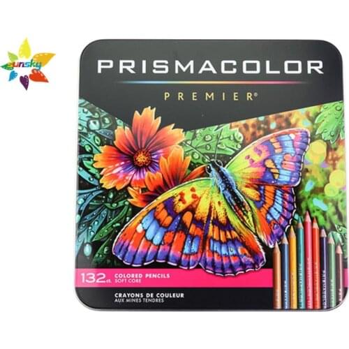 Prismacolor Premier Watercolor Pencils 24/36/48/72/150 Tin Set Water-soluble Premier Soft Oil Colored Pencil Aquarell Soft Paint