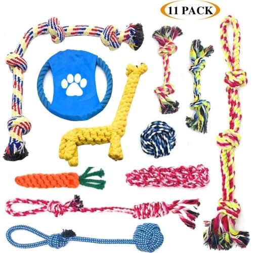 Dog Toys Set Bulk Rope Interactive for Small Medium Doggy Chew Teeth Cleaning Pet Toy for Aggressive Super Chewers Large Dogs