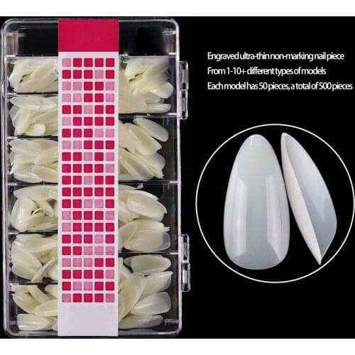 500Pc Coffin Nails Ballerina Fake Nail Tips Full Cover Manicure Design Acrylic Nails for Women