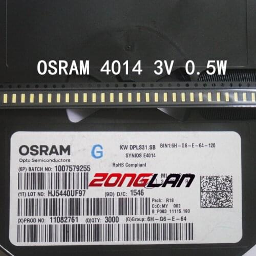 SYNIOS E4014 LED Backlight Middle Power LED 0.5W 3V 4014 Cool white LCD Backlight for TV TV Application 500PCS